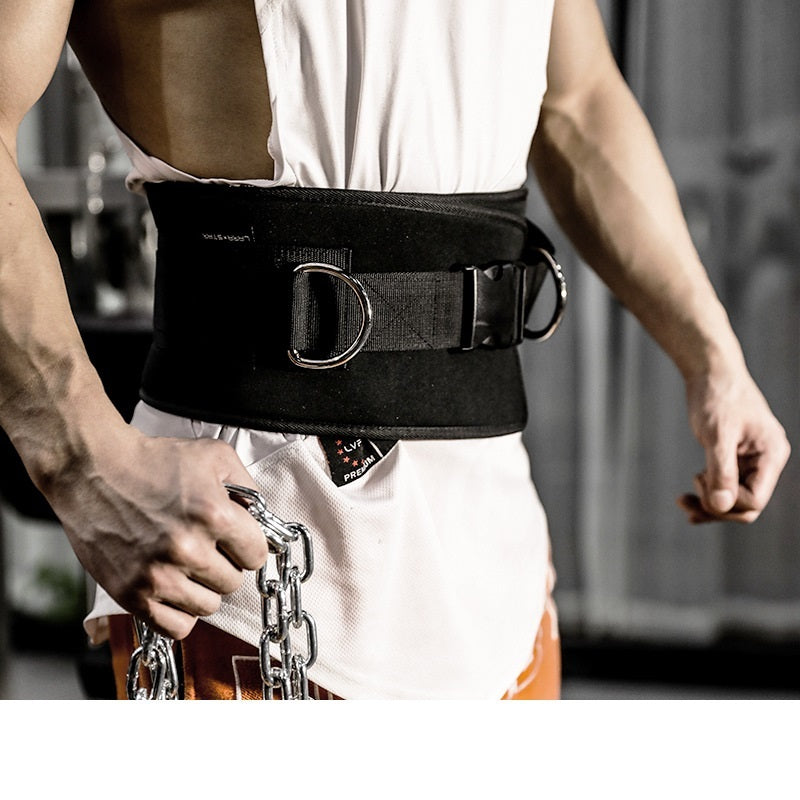 Upper Body Strength Pull-Ups Weighted Barbell Plates Belt